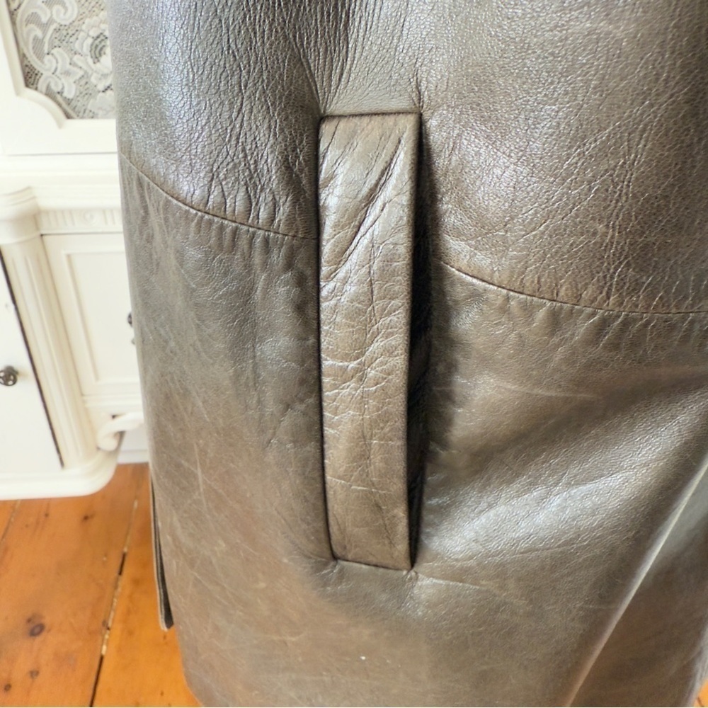 Vintage 90’s Jil Sander Brown Leather Jacket - Picture 9 of 13